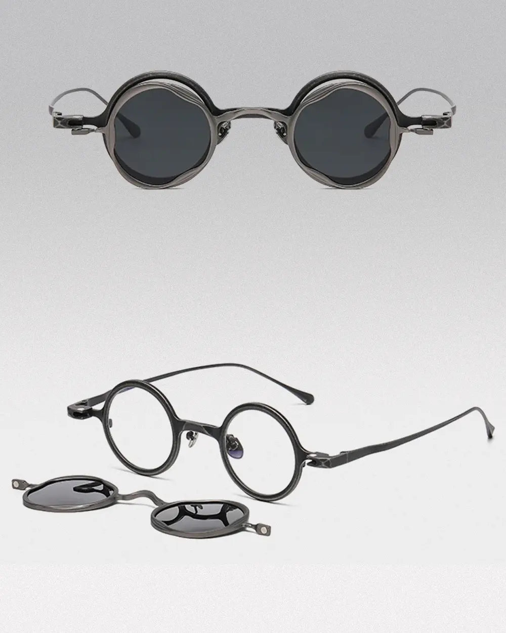 2 in 1 Titanium Sunglasses ’Quadra’