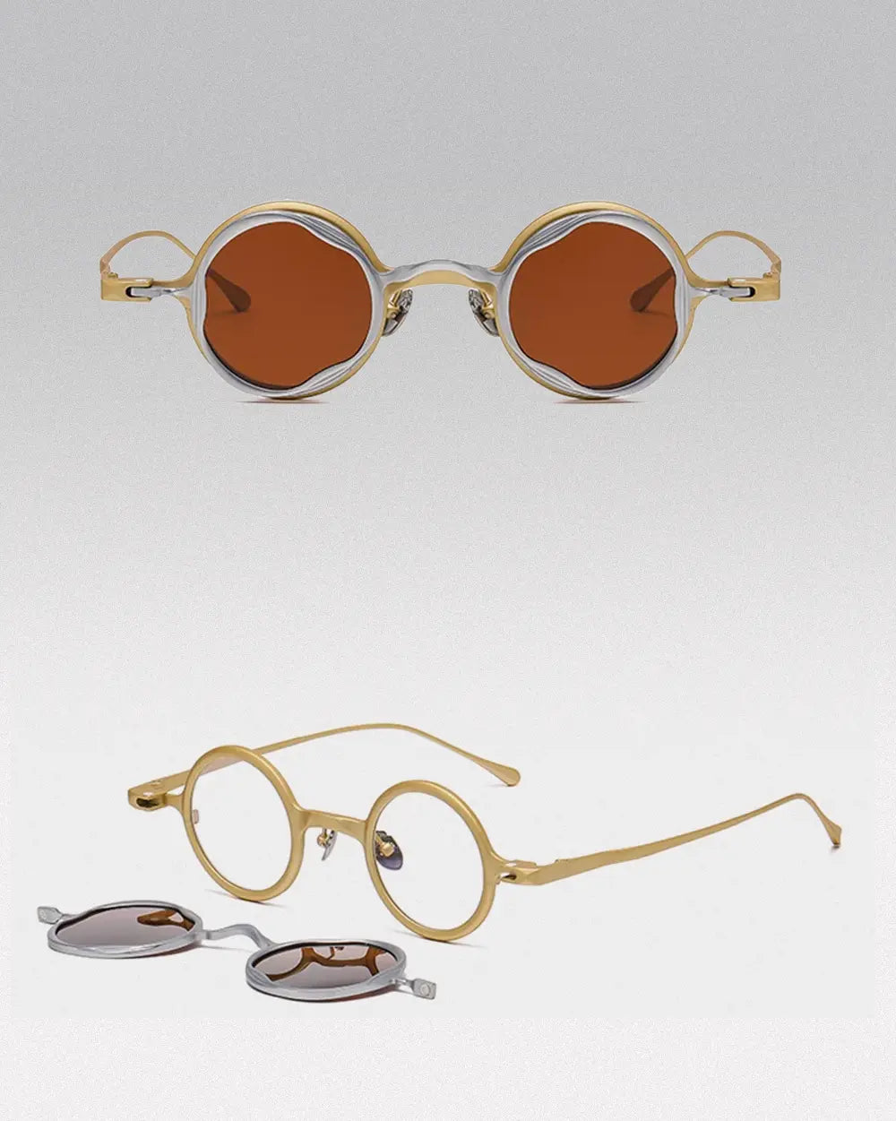 2 in 1 Titanium Sunglasses ’Quadra’