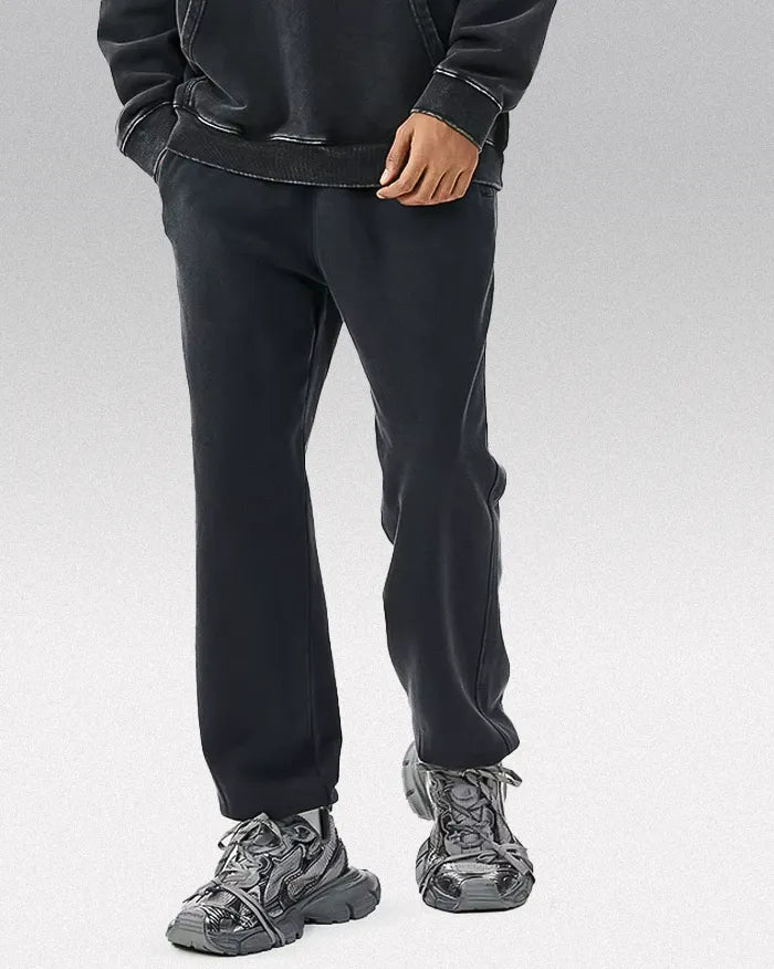 Acid washed sweatpants ’Aetherwave’ - Black / S