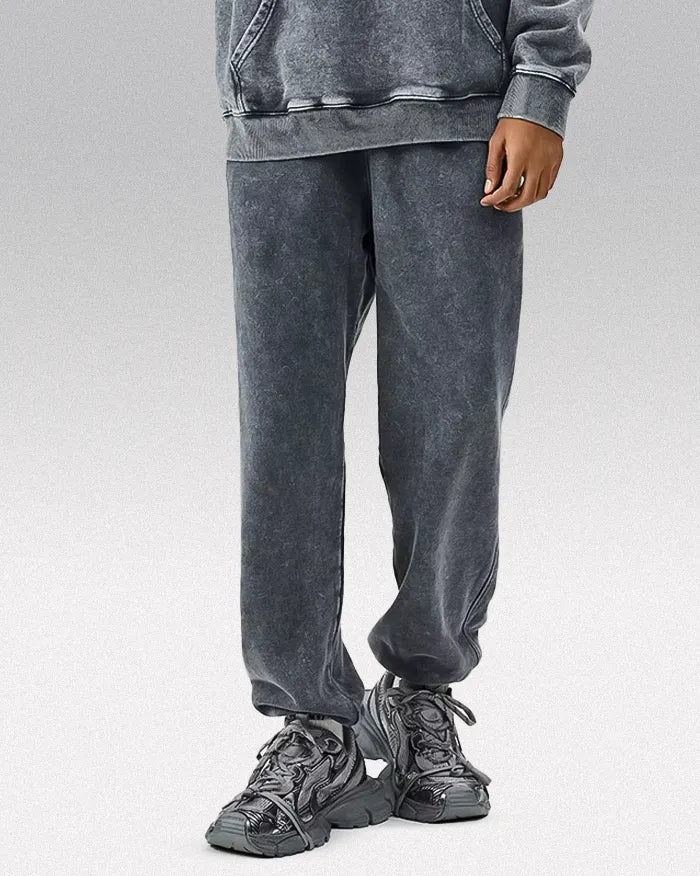 Acid washed sweatpants ’Aetherwave’ - Dark Grey / S