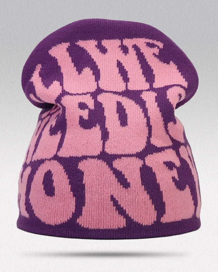 ’All We Need is Money’ Beanie - Purple