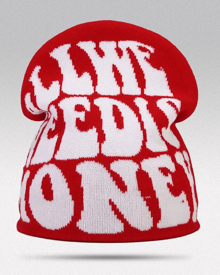 ’All We Need is Money’ Beanie - Red