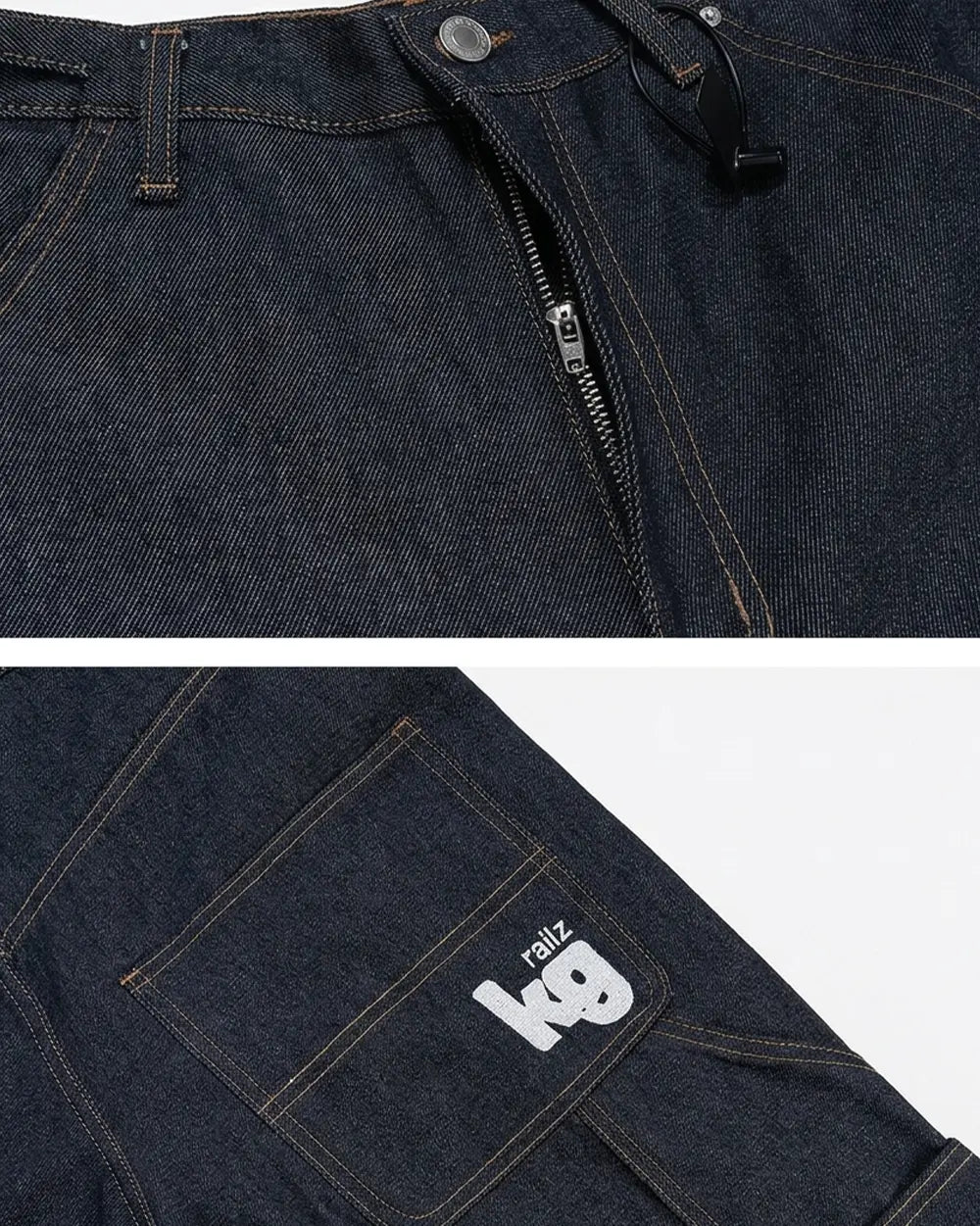 Baggy y2k jorts ’Crest’