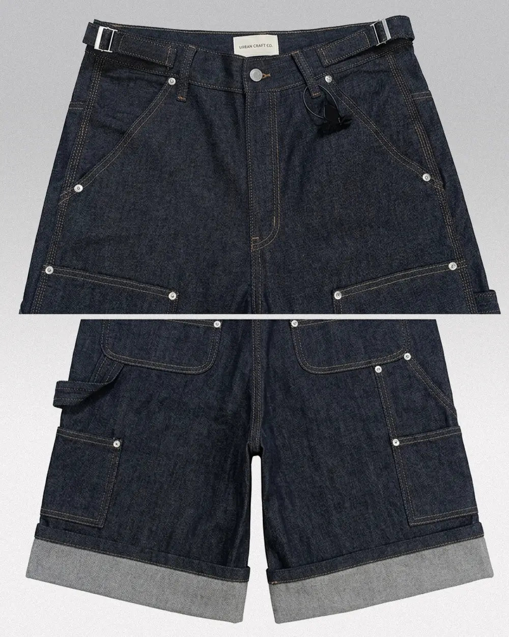 Baggy y2k jorts ’Crest’