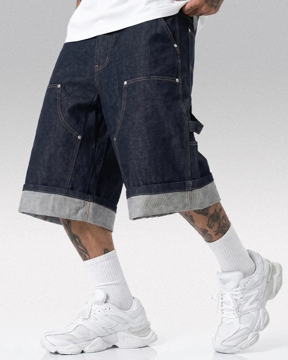 Baggy y2k jorts ’Crest’ - blue / M