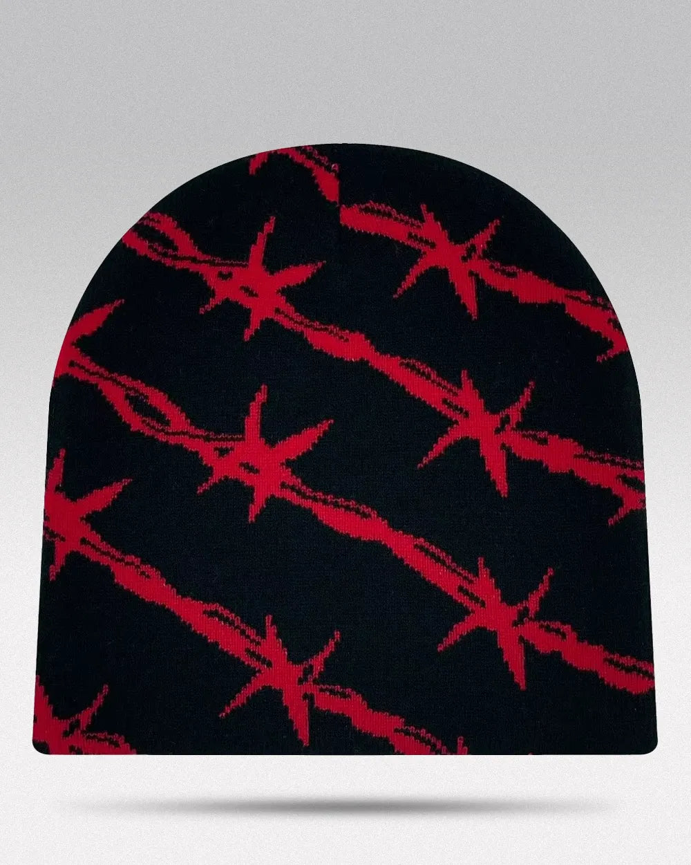 Barbed Wire Beanie - Black Red