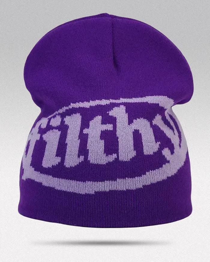 Beanie Hat Y2K ’Filthy’ - Purple