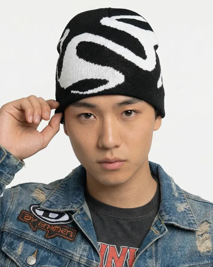Beanie Y2K ’Osiris’ - Black / one size