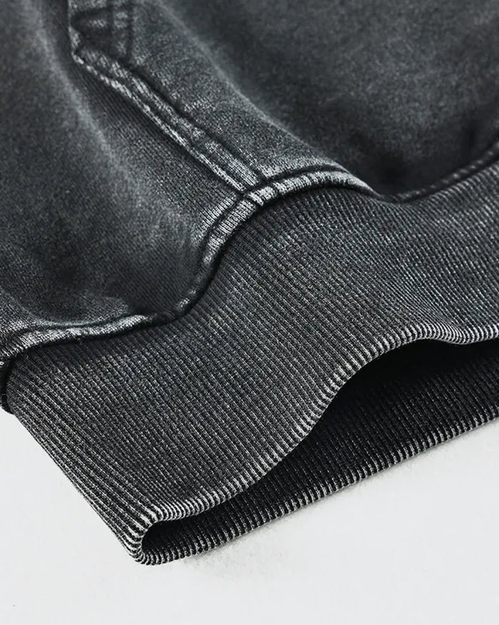 Black acid wash hoodie ’Darkstar’