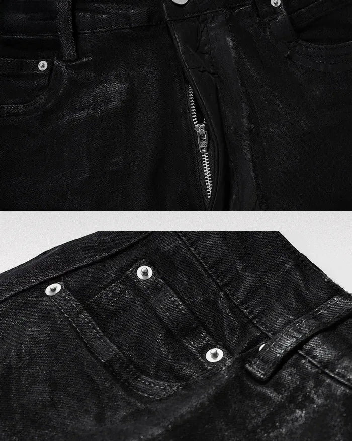 Black coated jeans ’Veridian’