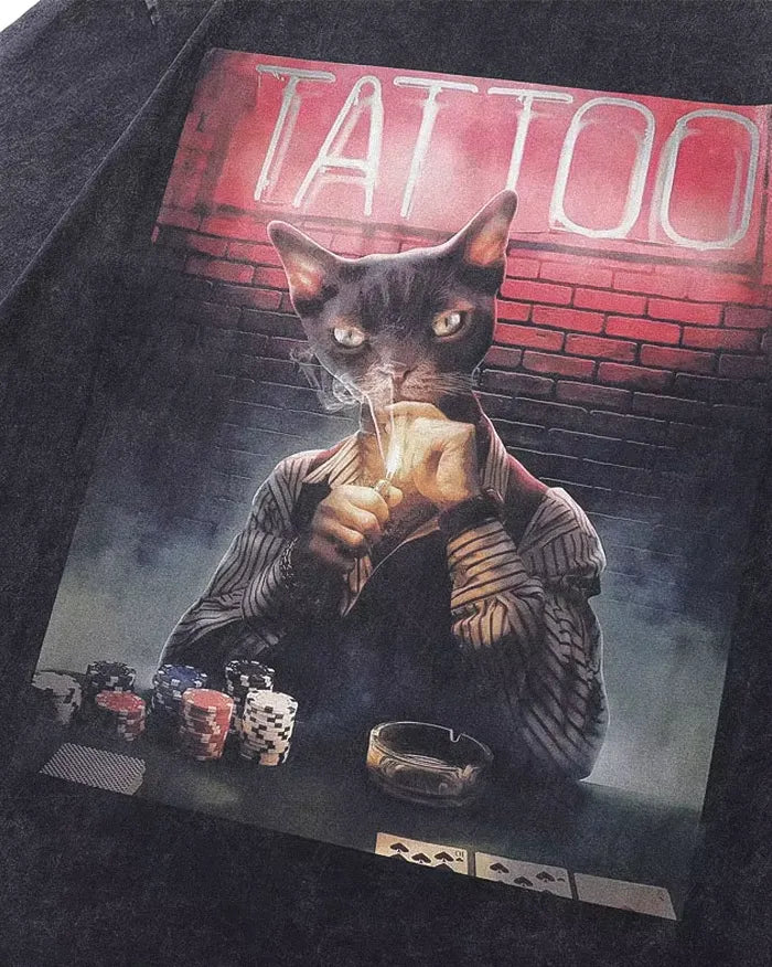 Black Oversized Tshirt ’Tattoo’