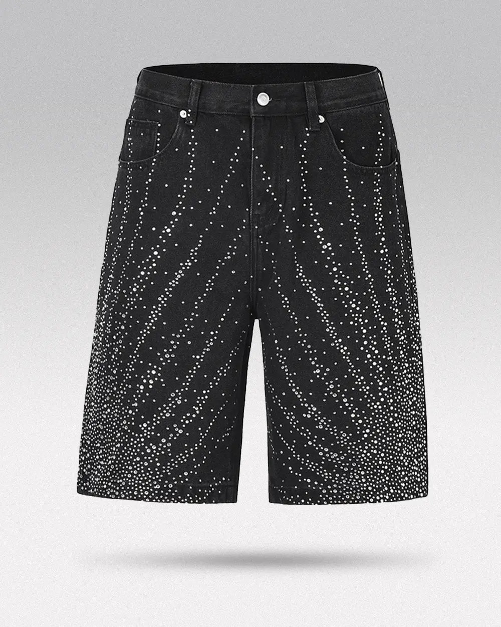 Black rhinestone jorts ’Relic’