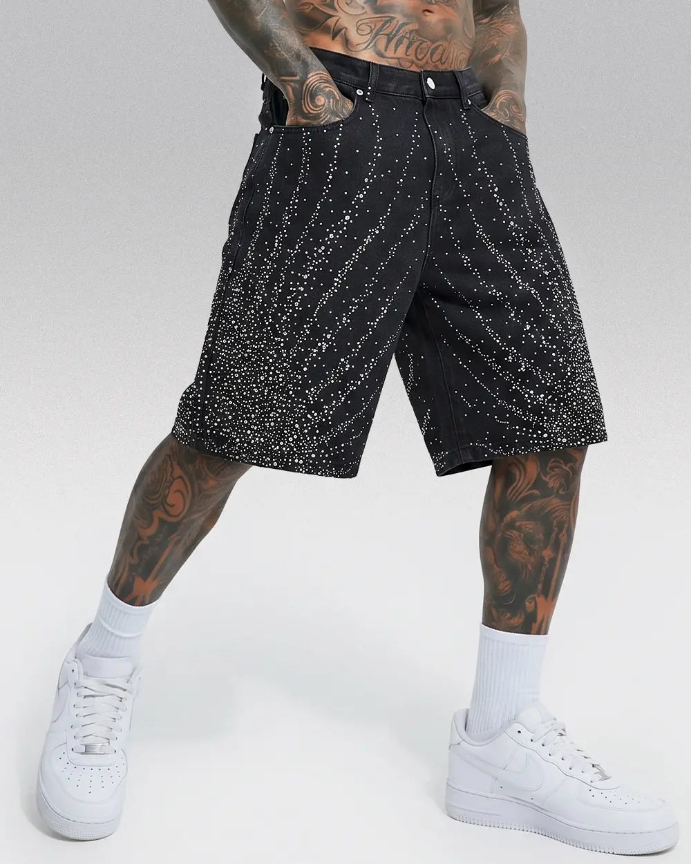 Black rhinestone jorts ’Relic’ - black / M