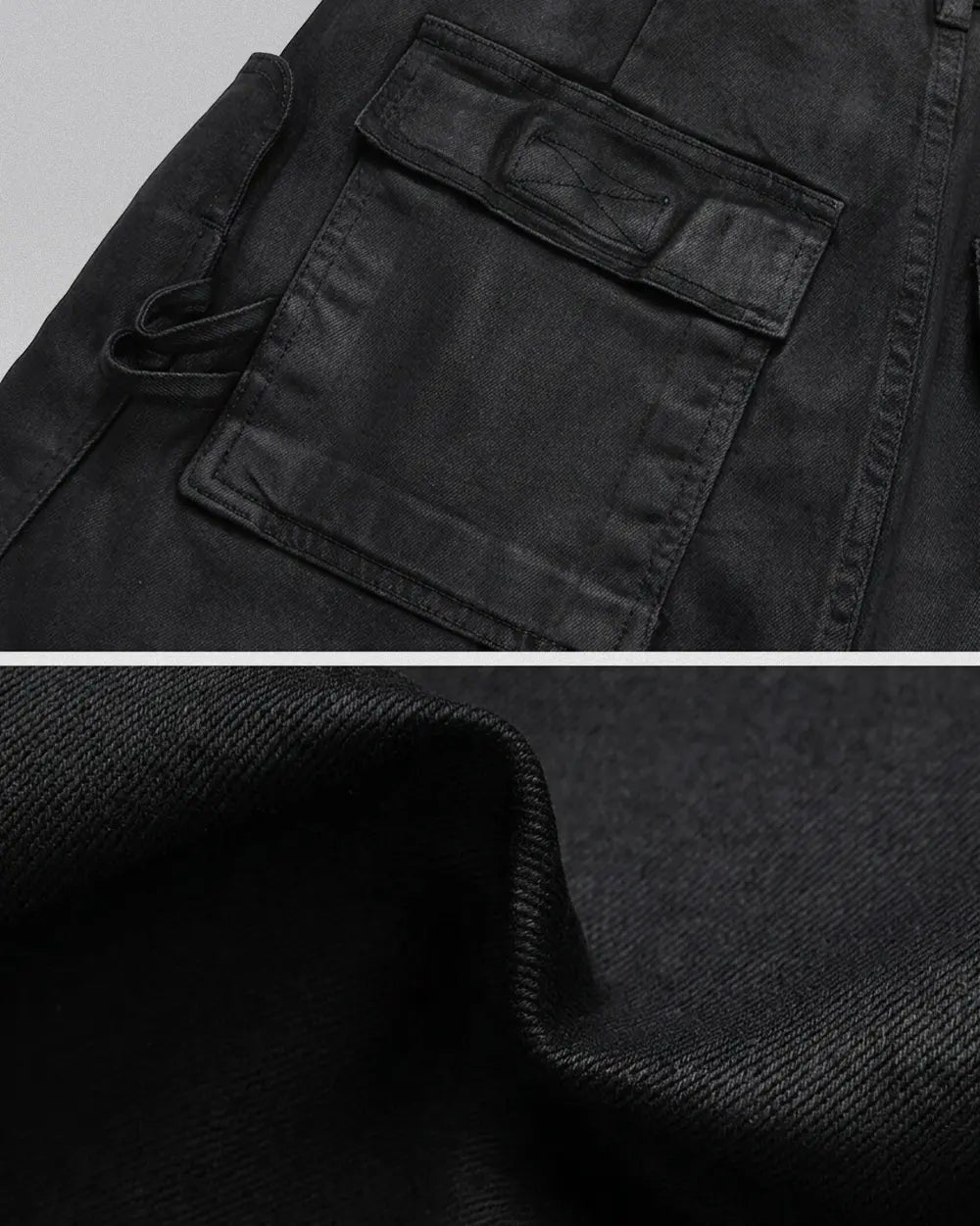 Black Y2K Jorts ’Sector’
