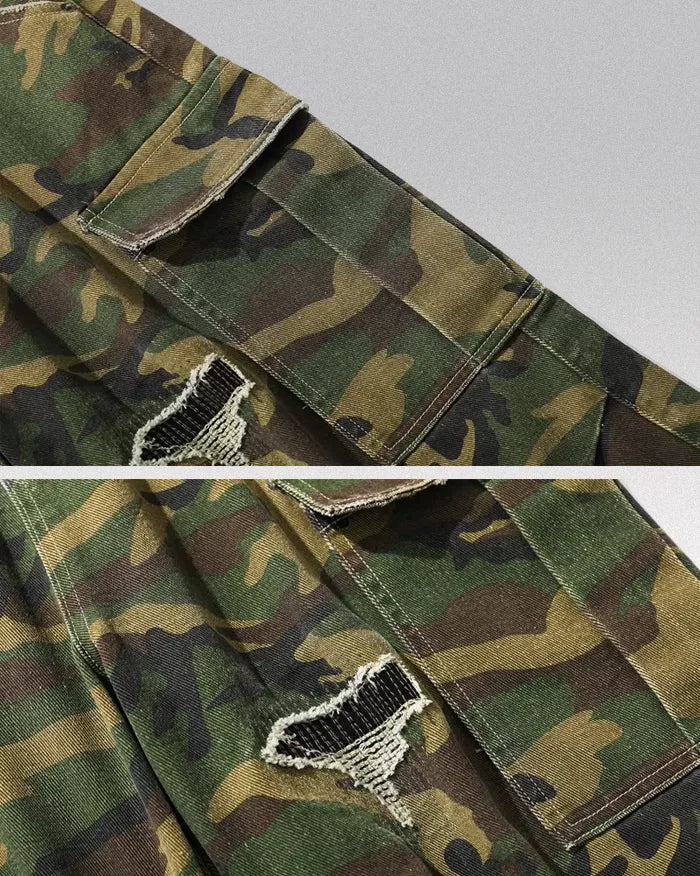Camo cargo jorts ’Equinox’