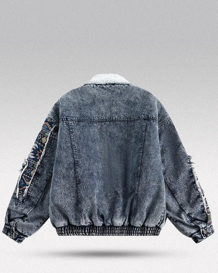 Denim patchwork jacket ’Aurora’