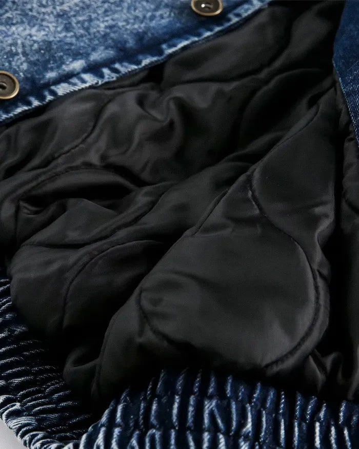 Denim patchwork jacket ’Aurora’