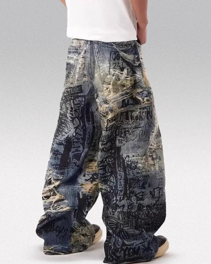Digital printed jeans ’Halon’