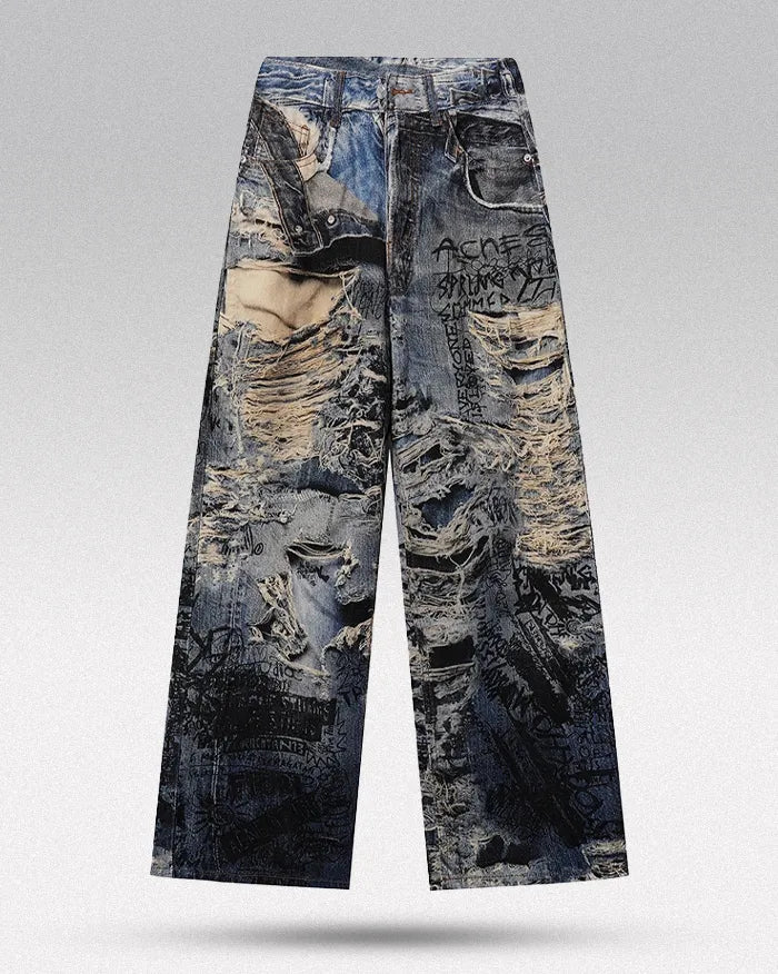 Digital printed jeans ’Halon’