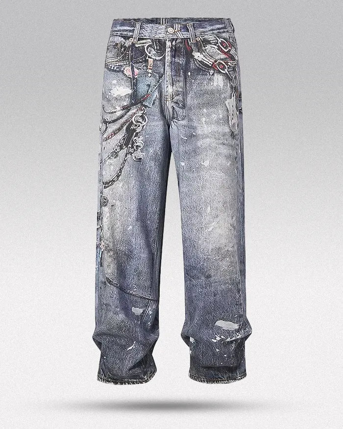 Digital printing on jeans ’Zenith’