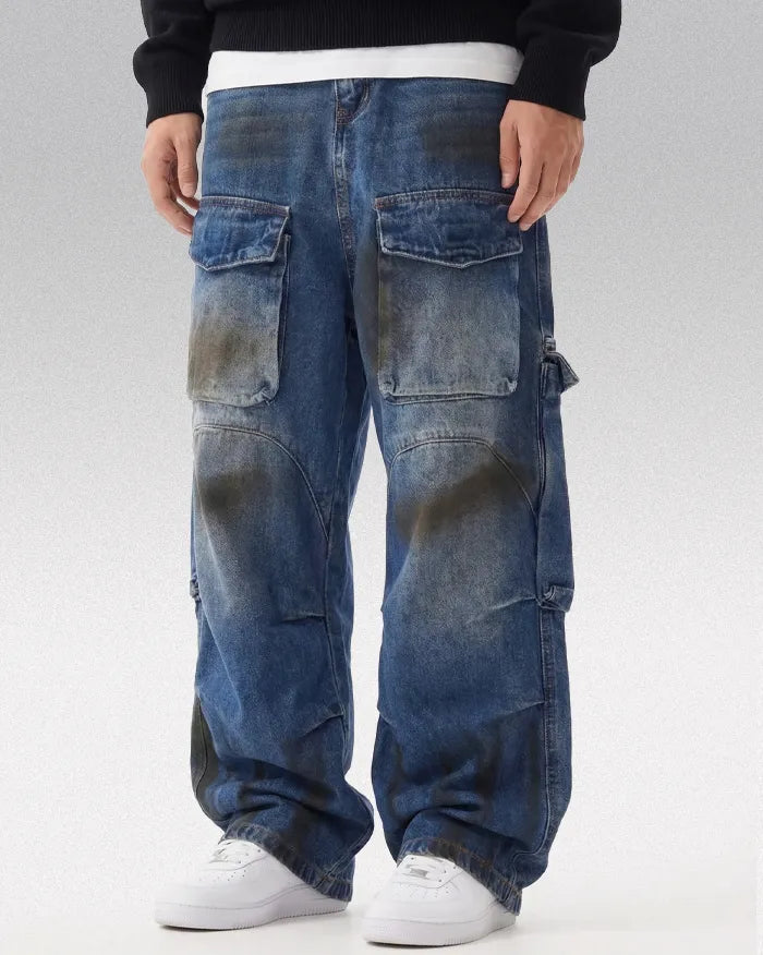 Dirty wash jeans ’Zypher’ - S