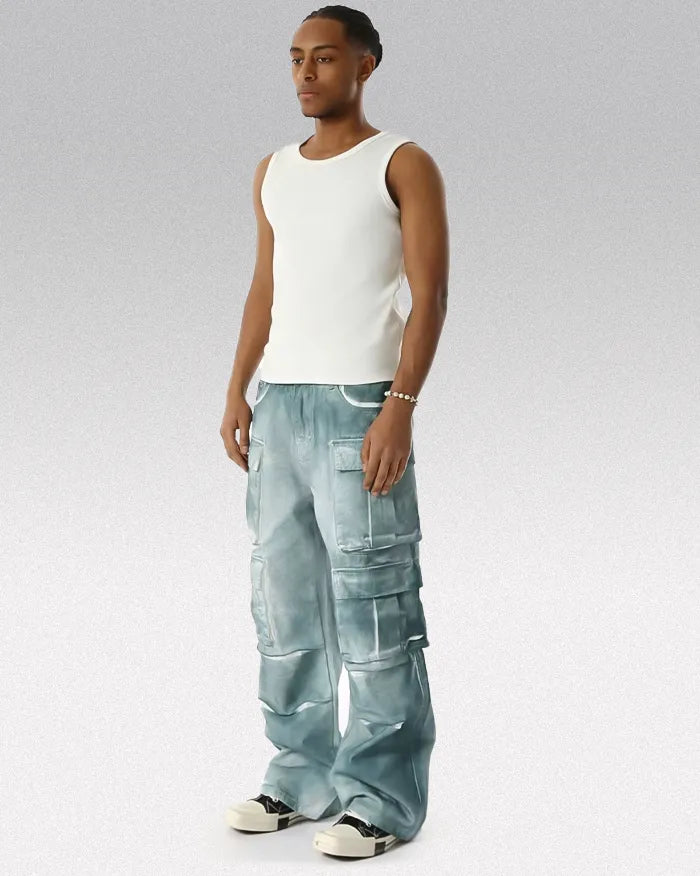 Distressed Cargo Jeans ’Surge’