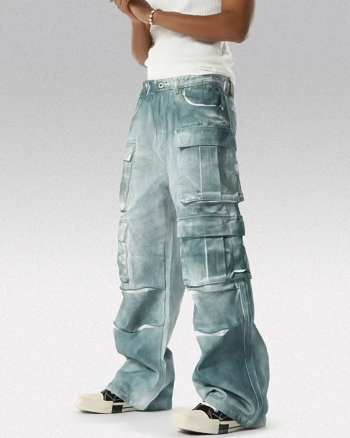 Distressed Cargo Jeans ’Surge’