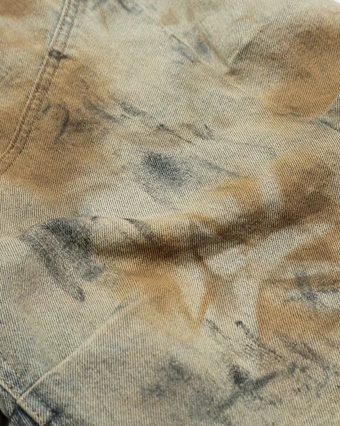 Distressed denim shorts ’Nebula’