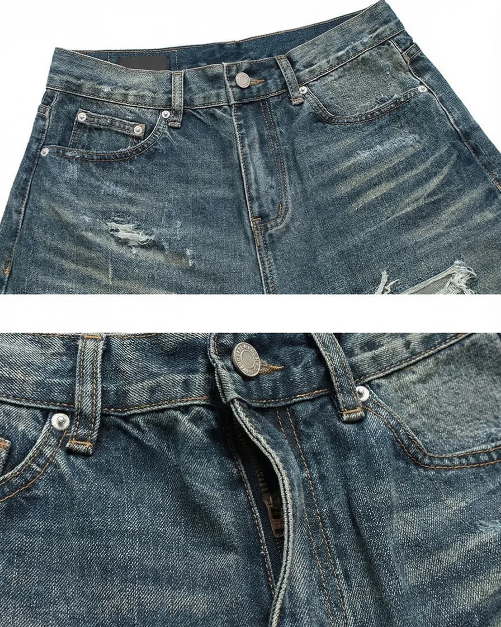 Distressed Wide Leg jeans ’Glyph’