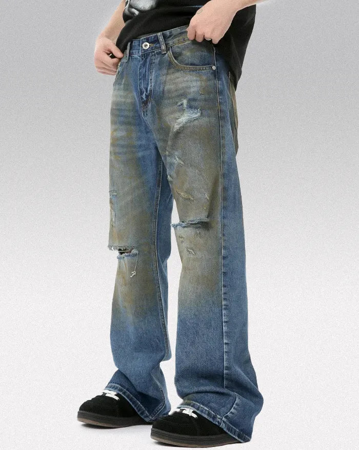 Distressed Wide Leg jeans ’Glyph’