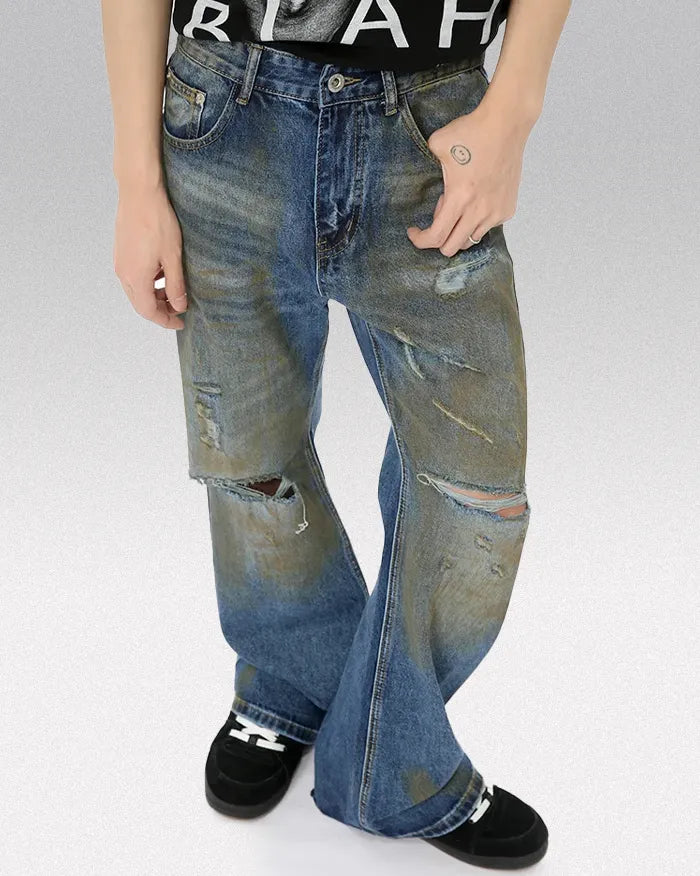 Distressed Wide Leg jeans ’Glyph’