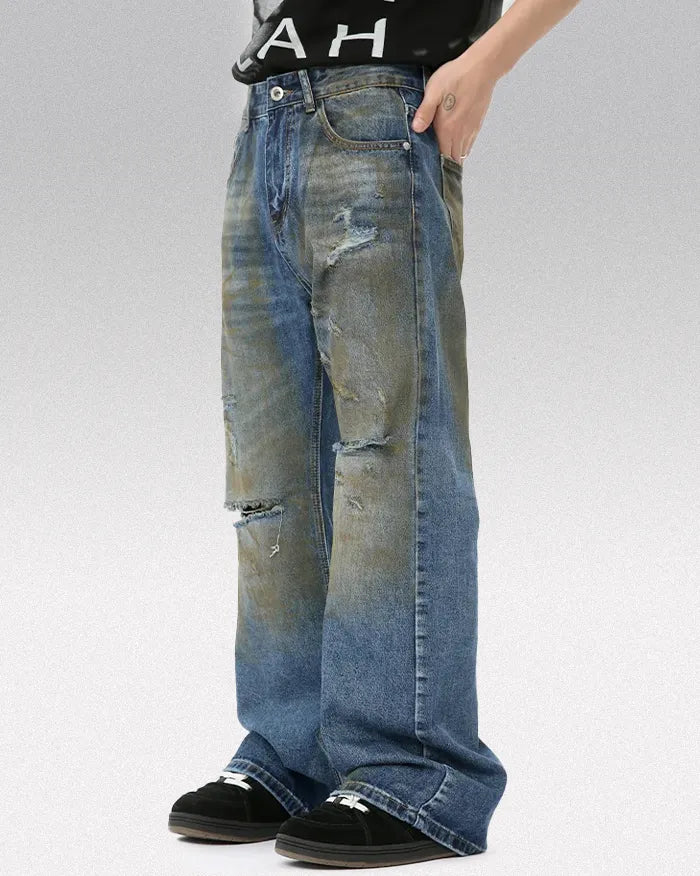 Distressed Wide Leg jeans ’Glyph’