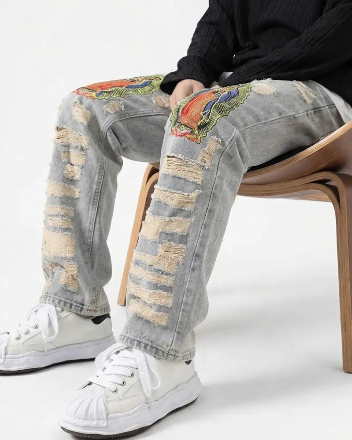 Embroidered Jeans ’Dimension’