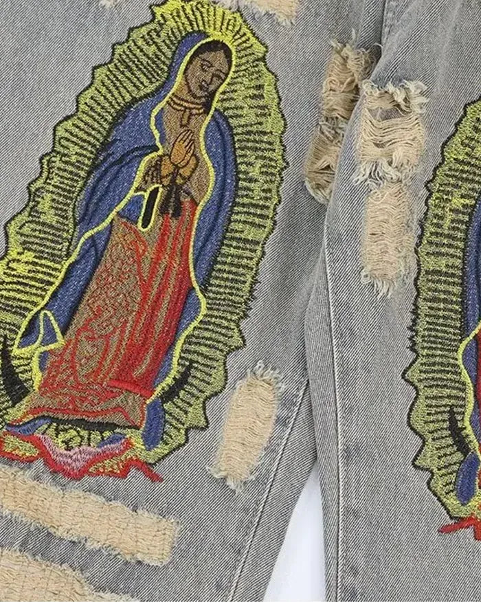 Embroidered Jeans ’Dimension’