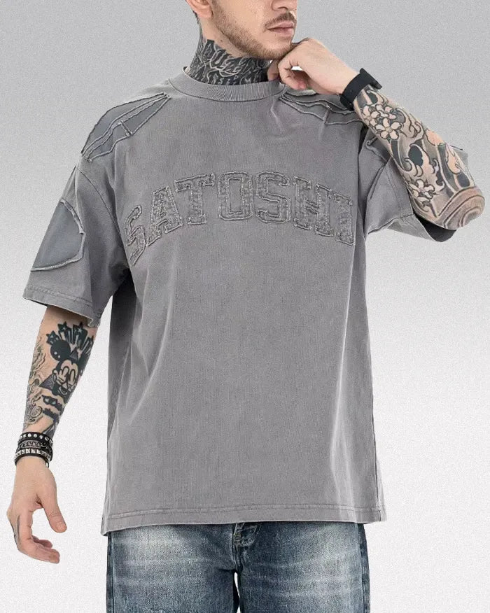 Embroidery t-shirt ’Satoshi’