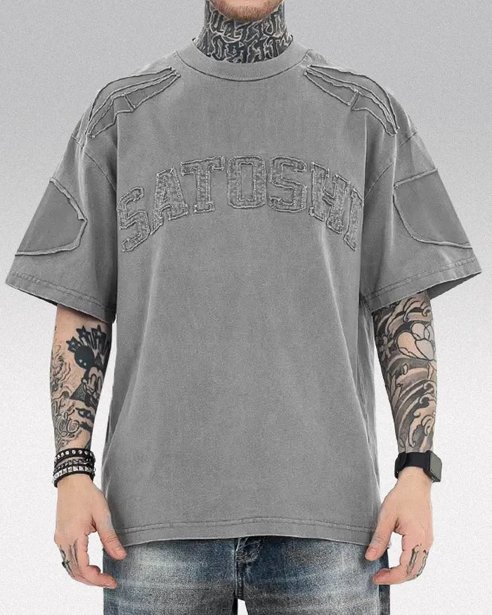 Embroidery t-shirt ’Satoshi’ - M 50-65KG