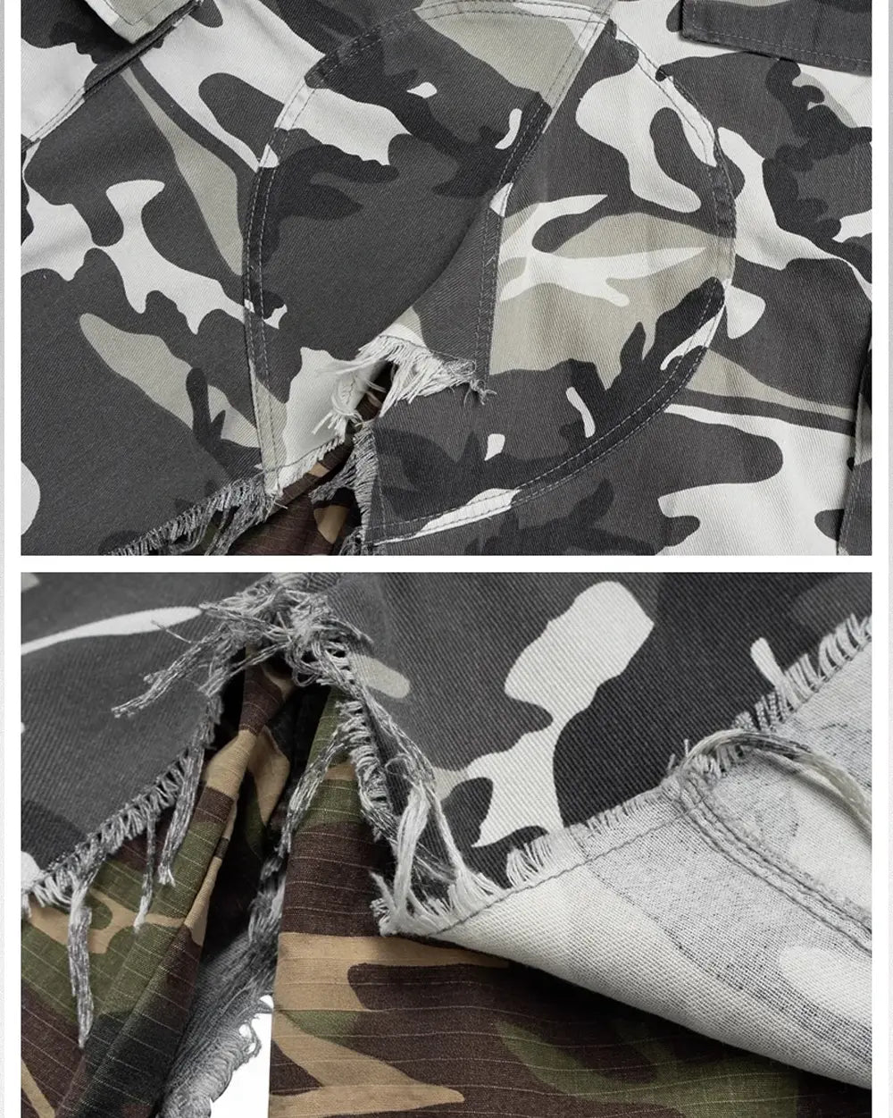 Faux Two-Piece Camo Jorts ’Veloc’