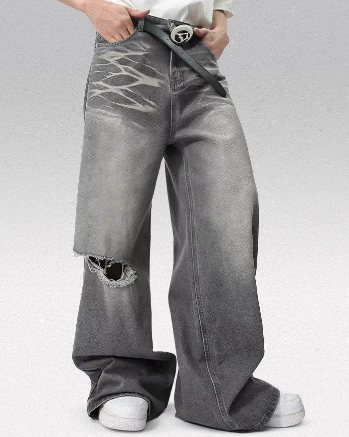 Grey jeans y2k ’Viper’ - S