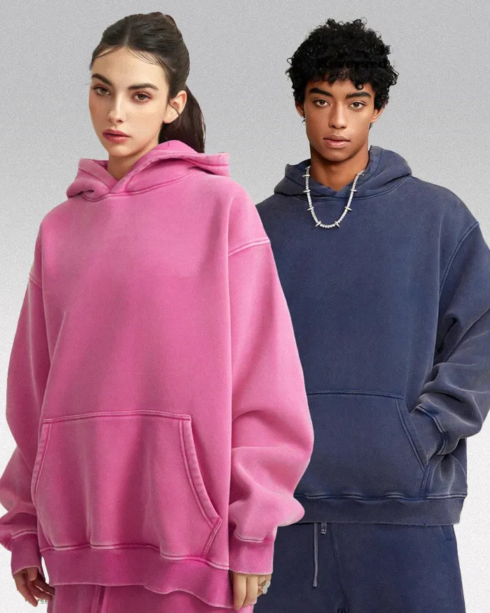 Heavyweight acid wash hoodie ’Plasma’