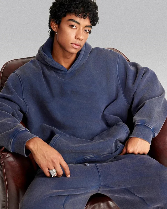 Heavyweight acid wash hoodie ’Plasma’