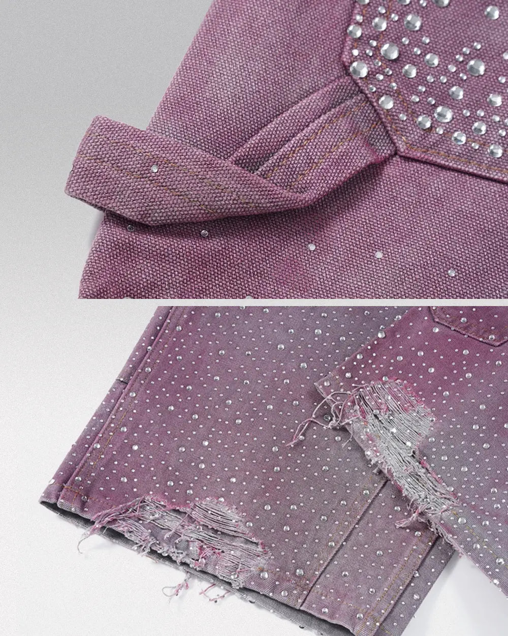 Jorts with Rhinestones ’Mercury’