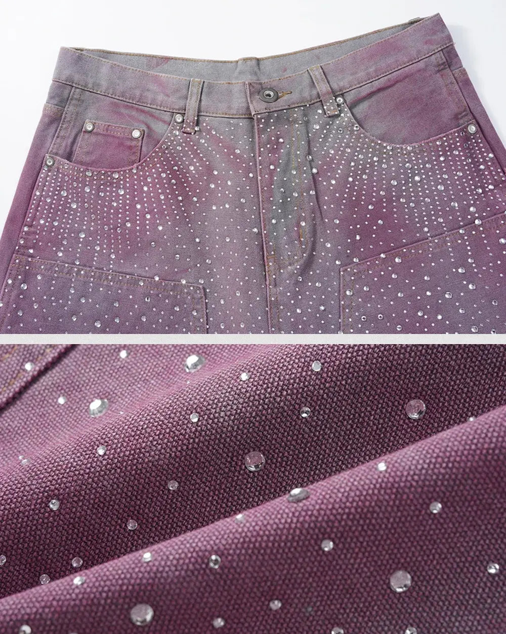 Jorts with Rhinestones ’Mercury’