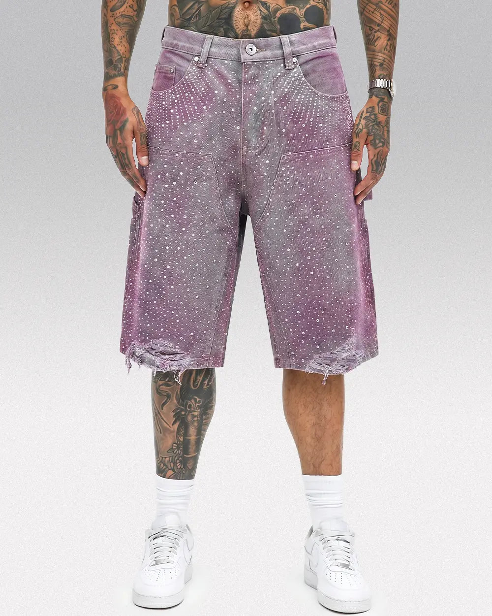 Jorts with Rhinestones ’Mercury’ - M