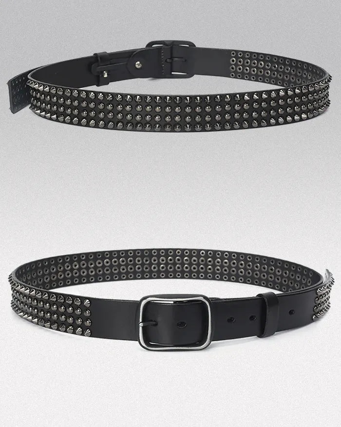 Leather studded belt ’Monarch’