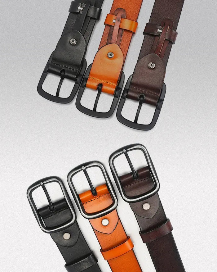 Leather studded belt ’Monarch’