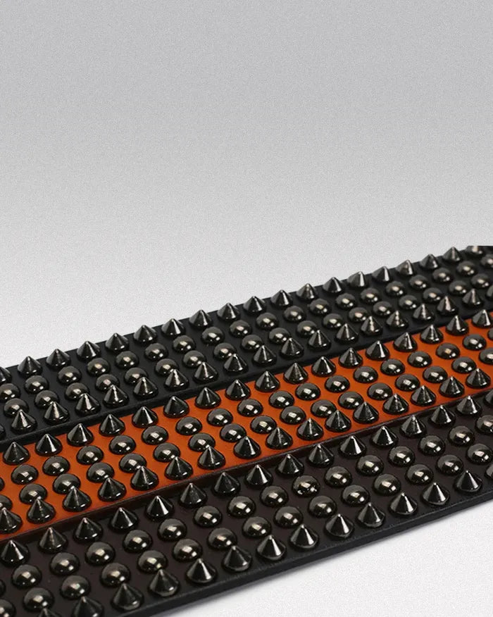 Leather studded belt ’Monarch’
