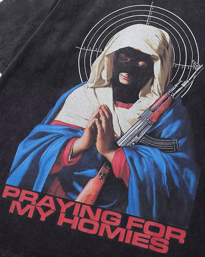 Men oversized t-shirt ’Praying’