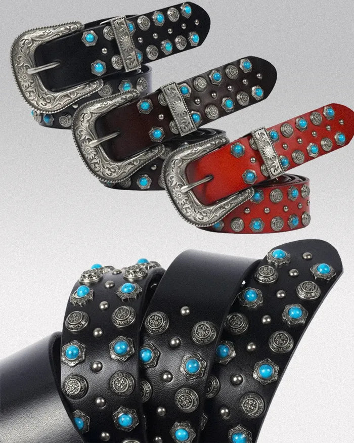 Men Studded belt ’Nephrite’