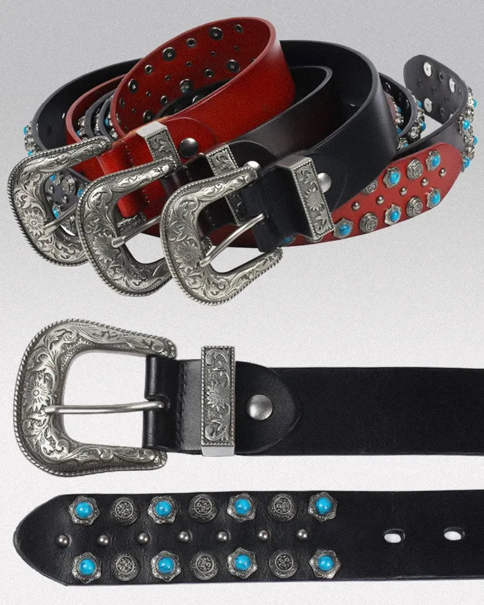 Men Studded belt ’Nephrite’