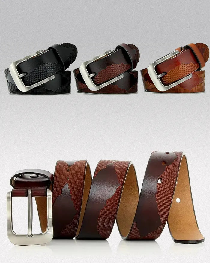 Men’s genuine leather belt ’Lunarwave’